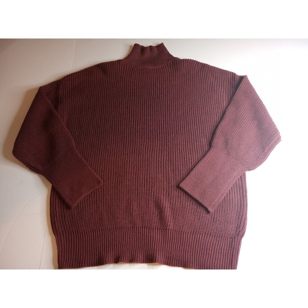 Love Change Italy Sweater Women's L Large Mock Neck Pullover‎ Purple Acrylic